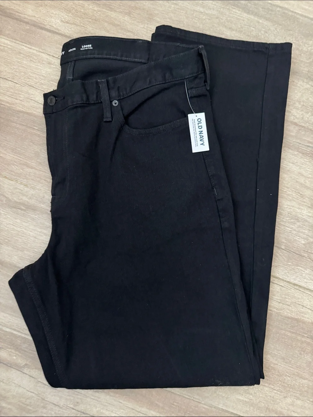 Old Navy Men’s Loose Black Jeans NWT 40x34